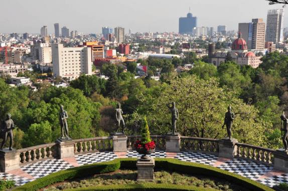 Vista do alto do Castillo de Chapultepec, na Cidade do México, capital do país